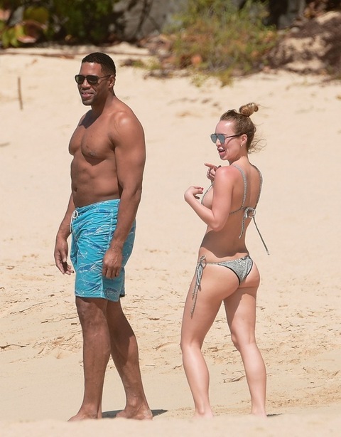 *EXCLUSIVE* Michael Strahan and girlfriend Kayla Quick cool off in the water