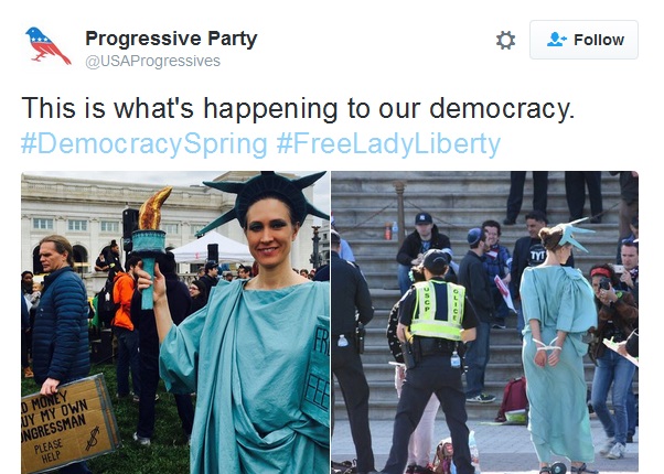 lady liberty arrested