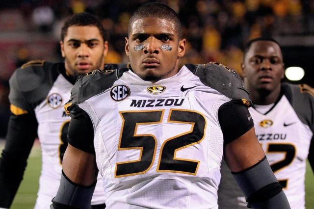 Michael Sam was the first openly gay player drafted into the NFL. His onscreen kiss with his then boyfriend when drafted, sparked much controversy.