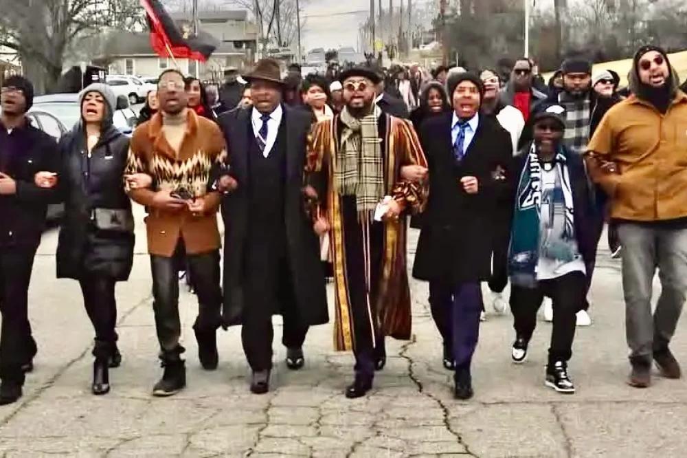 Lincoln Heights Missionary Baptist Church Rev. Julian A. Cook, Senior Pastor, Carlton Collins, Daronce Daniels along with volunteers and community advocates took to the streets following the neo-Nazi demonstration.