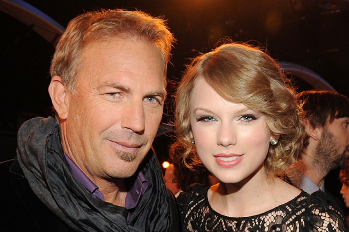 FRANKLIN, TN - NOVEMBER 30: ***EXCLUSIVE COVERAGE*** Actor/Recording Artist, Kevin Costner and Honoree Taylor Swift at the CMT Artists of the Year at The Factory on November 30, 2010 in Franklin, Tennessee. (Photo by Rick Diamond/Getty Images for CMT)